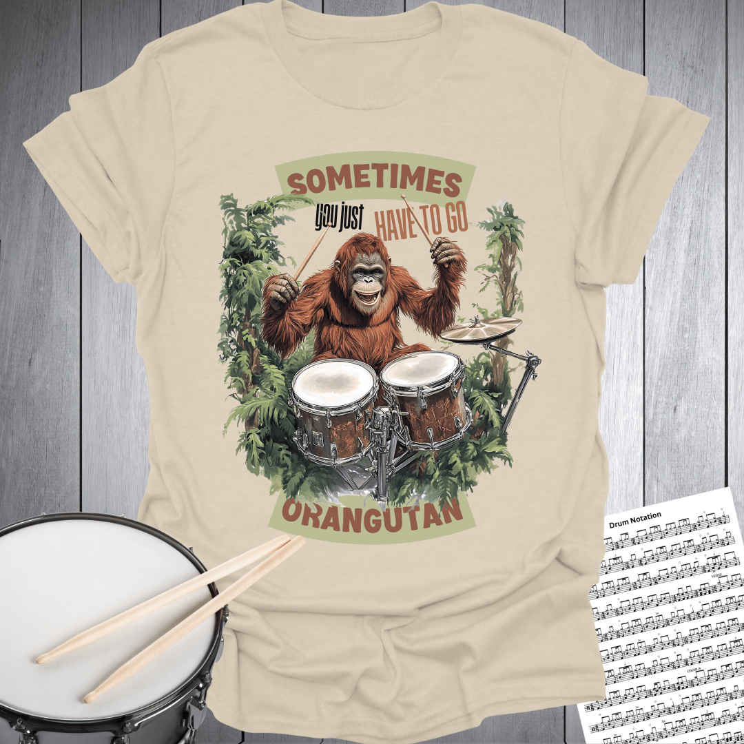 Orangutan Rock Drummer T-Shirt