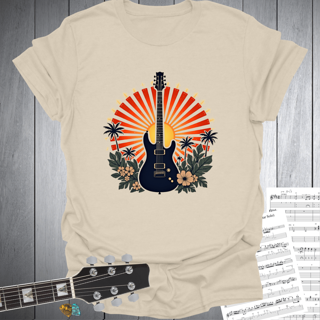 Retro Sunburst Electric Guitar T-Shirt