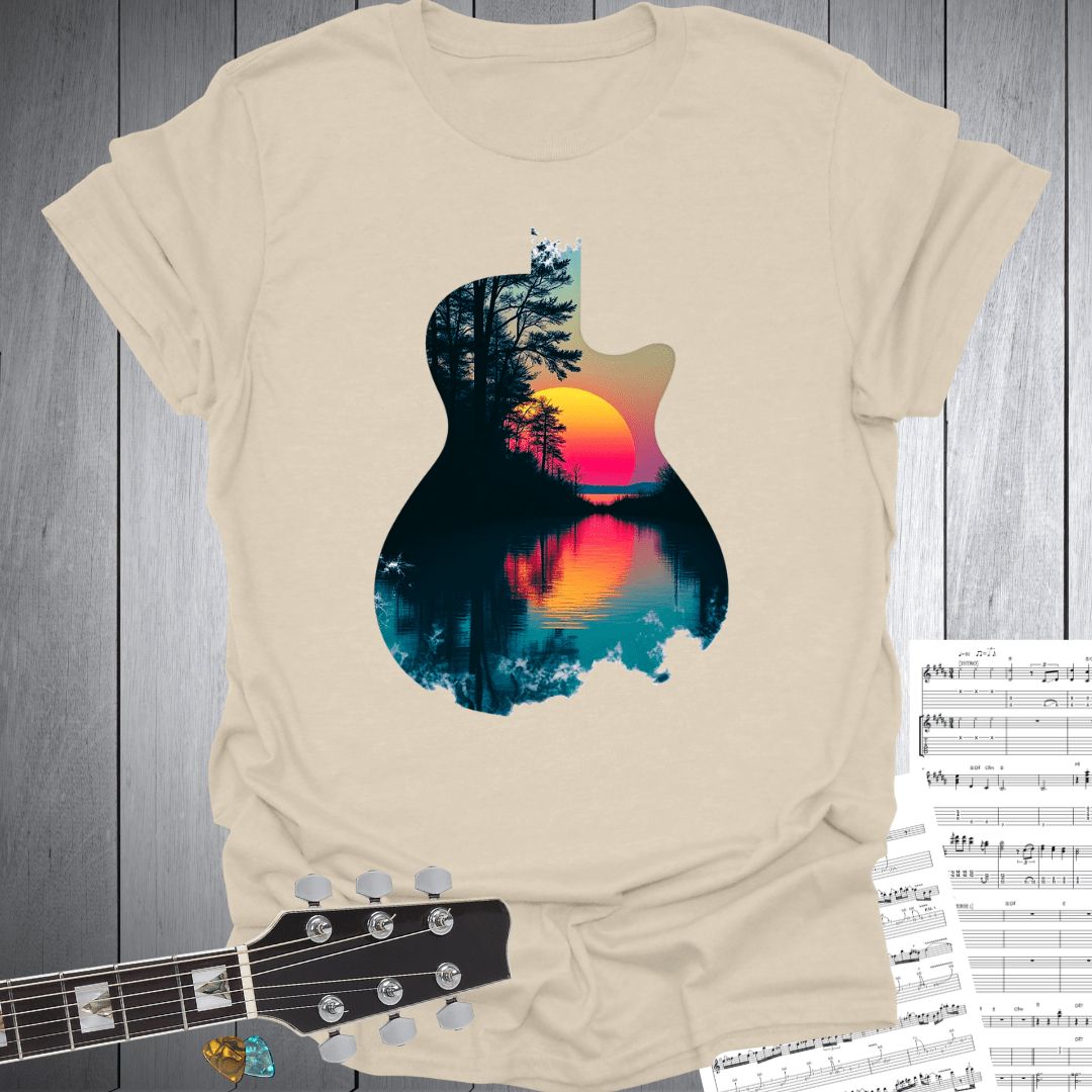 Sunset Serenade Guitar T-Shirt