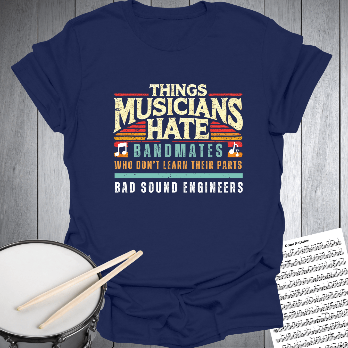 Printify T-Shirt Navy Blue / S Things That Musicians Hate T-Shirt