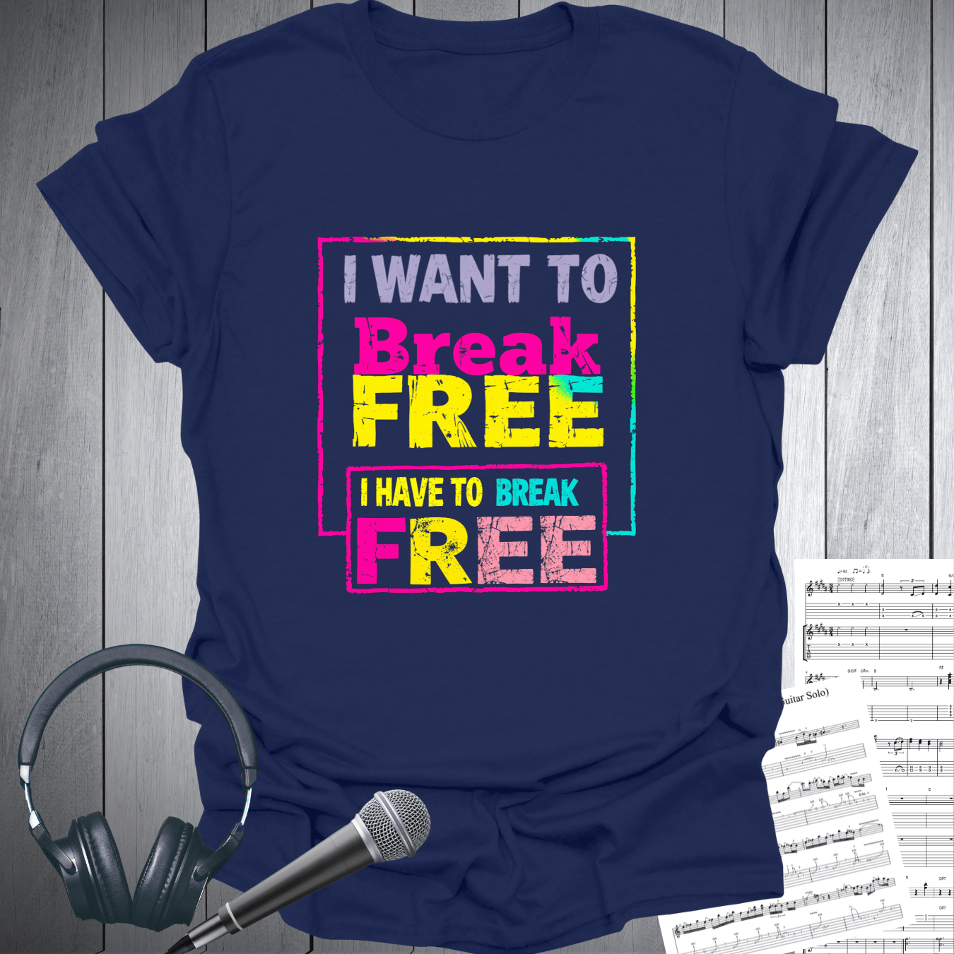Printify T-Shirt Navy / S I Want to Break Free T-Shirt