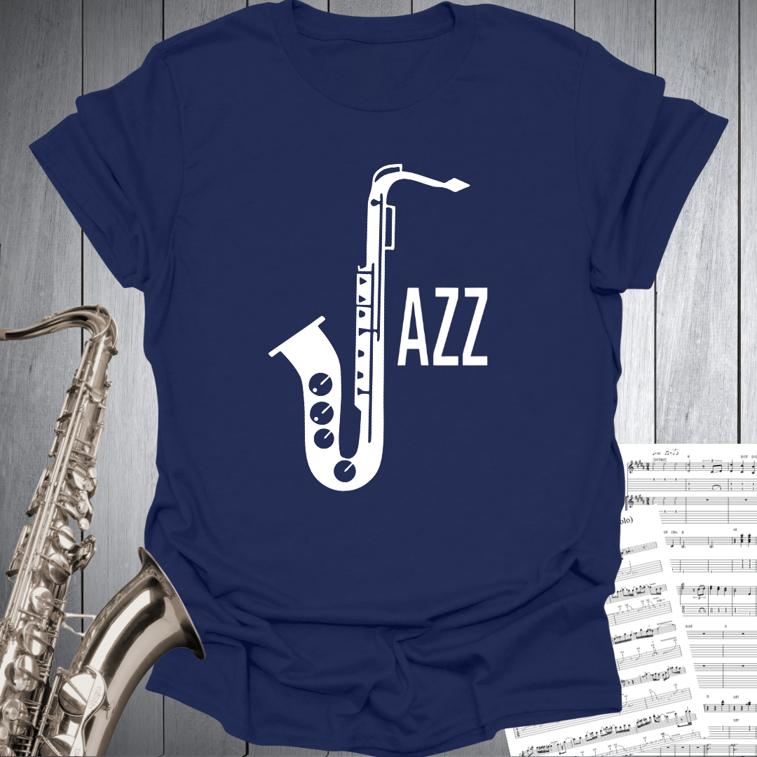 Minimalist Jazz Sax Tee T-Shirt