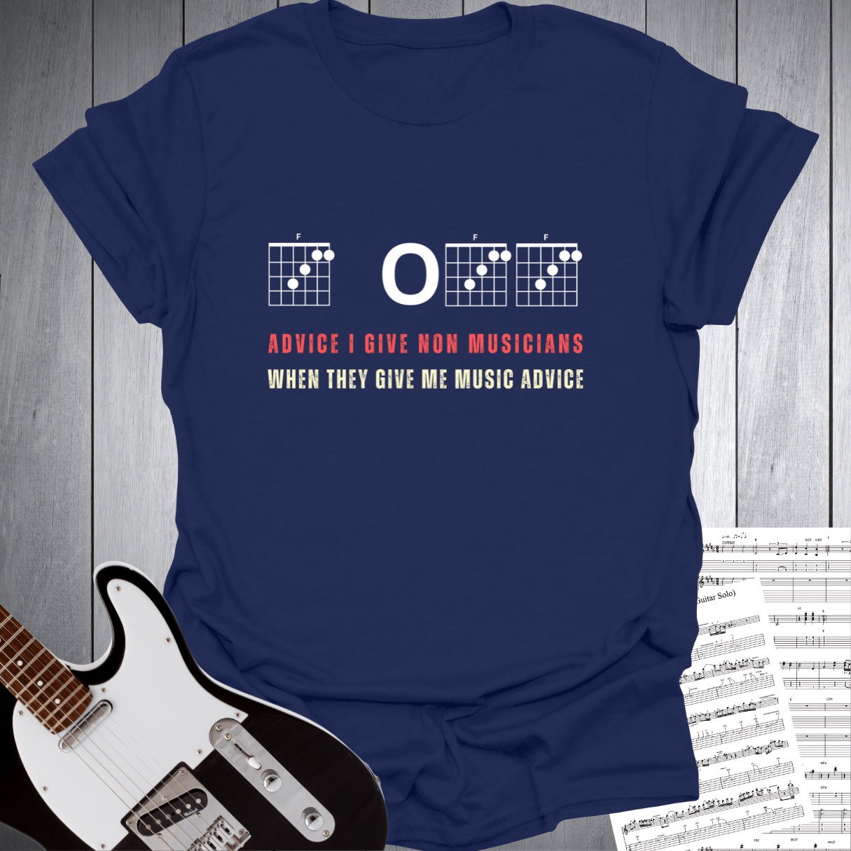 Musician's Advice F OFF Guitar Chords T-Shirt