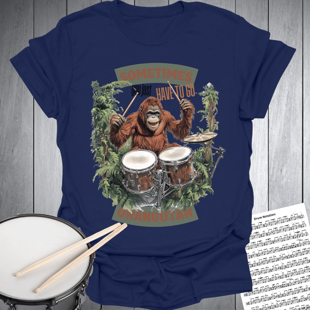 Orangutan Rock Drummer T-Shirt