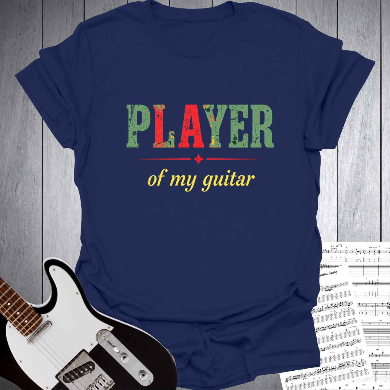 Printify T-Shirt Navy / S Player of my Guitar T-Shirt
