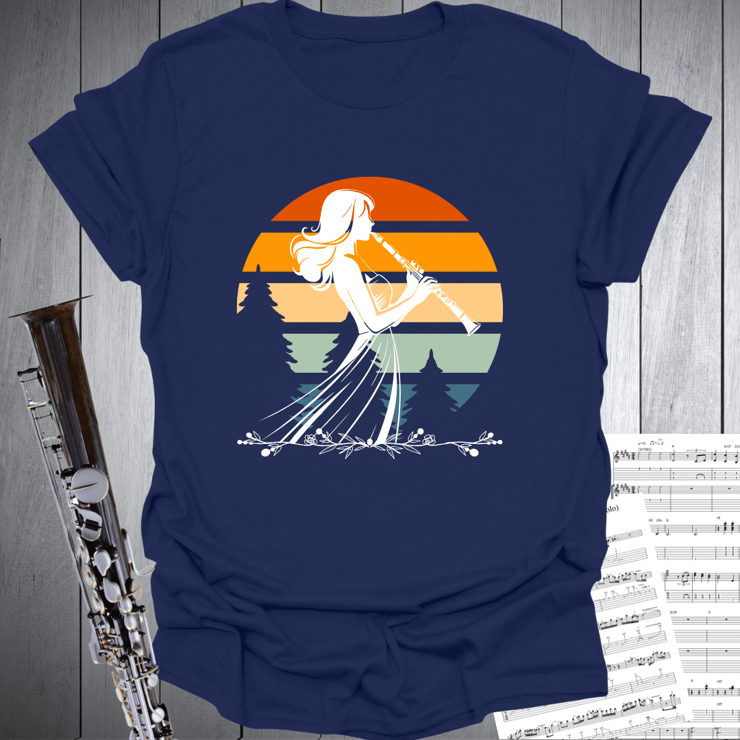 Retro Clarinet Girl T-Shirt