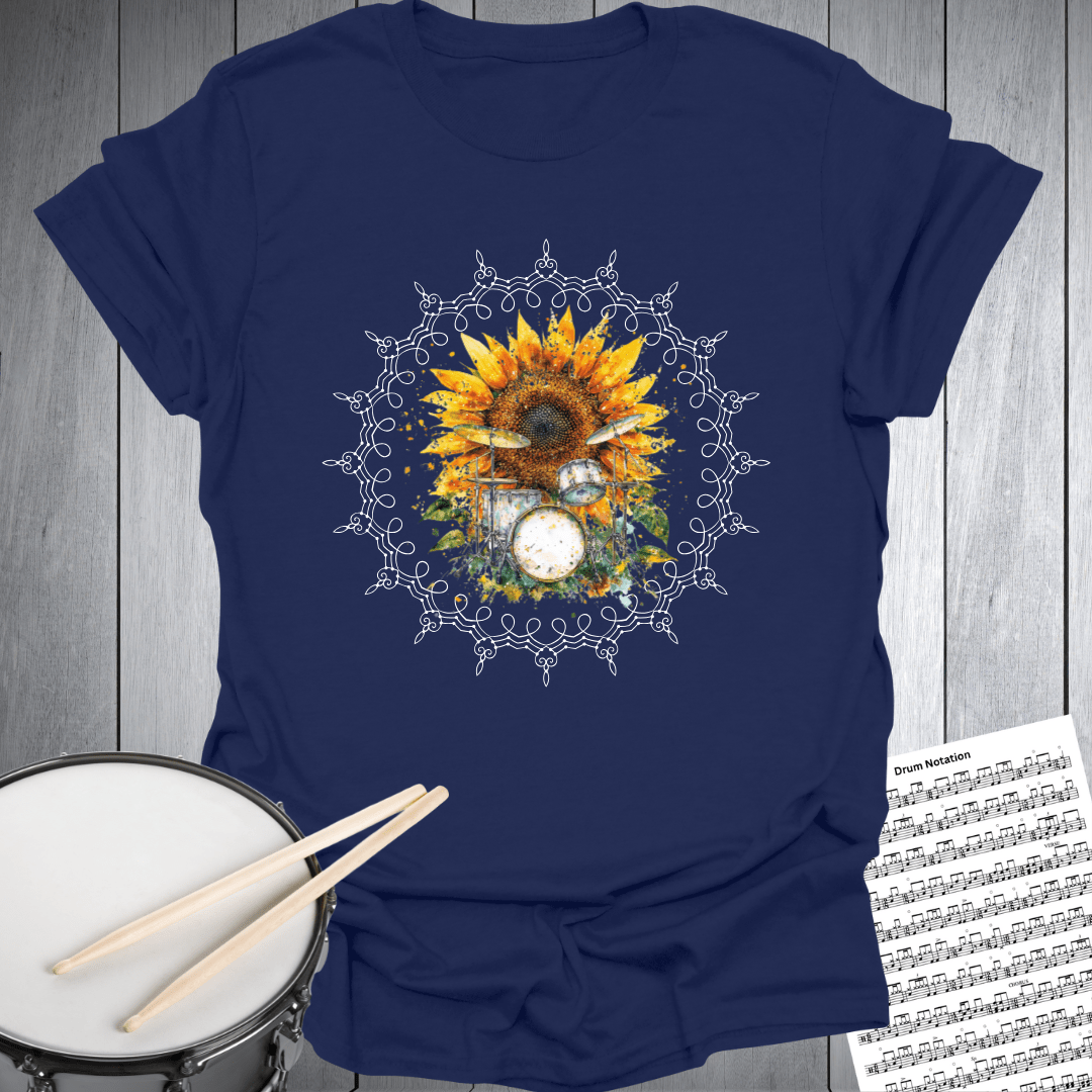 Sunflower Drummer Mandala T-Shirt