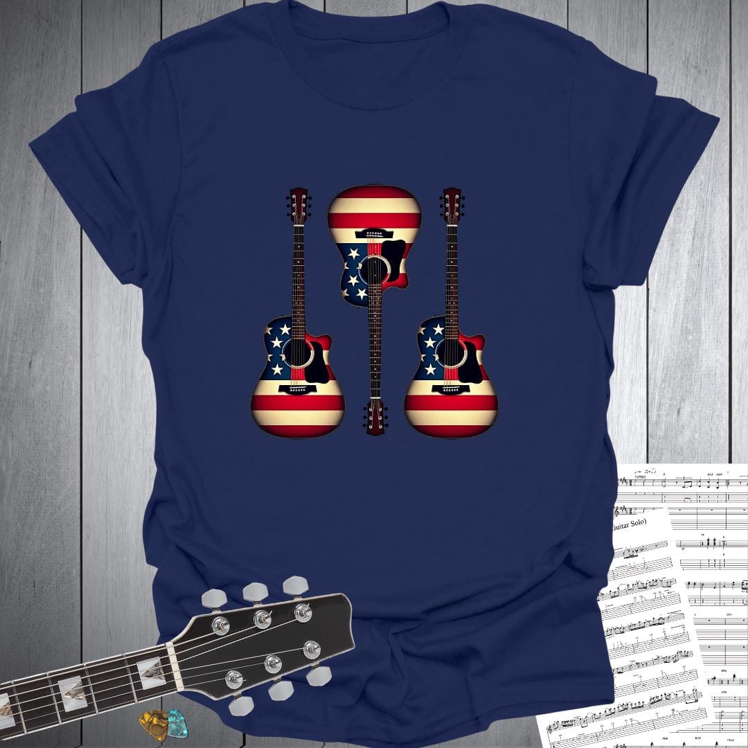 Printify T-Shirt Navy / S Team USA Acoustic Patriots T-Shirt