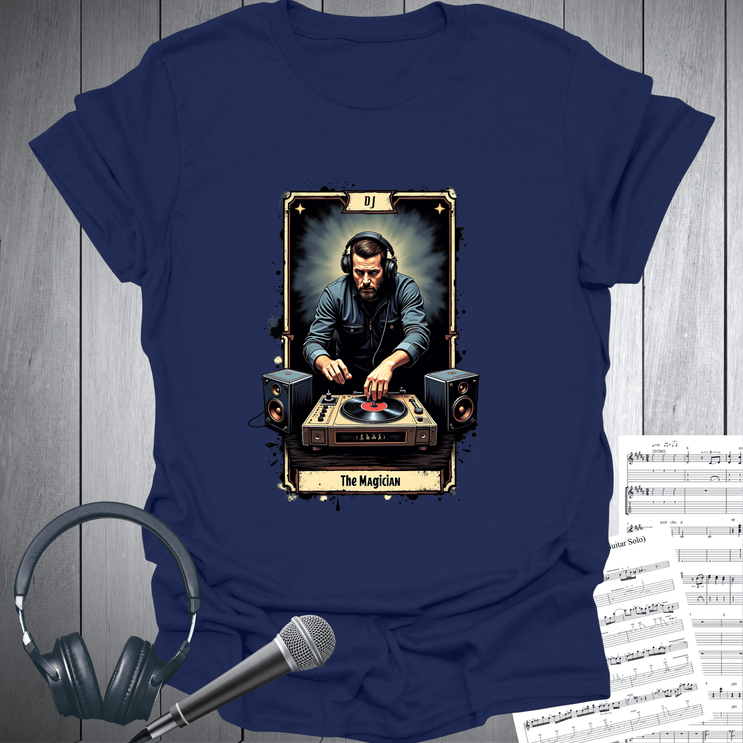 The Magician "Tarot Card Vibe" Vinyl DJ T-Shirt