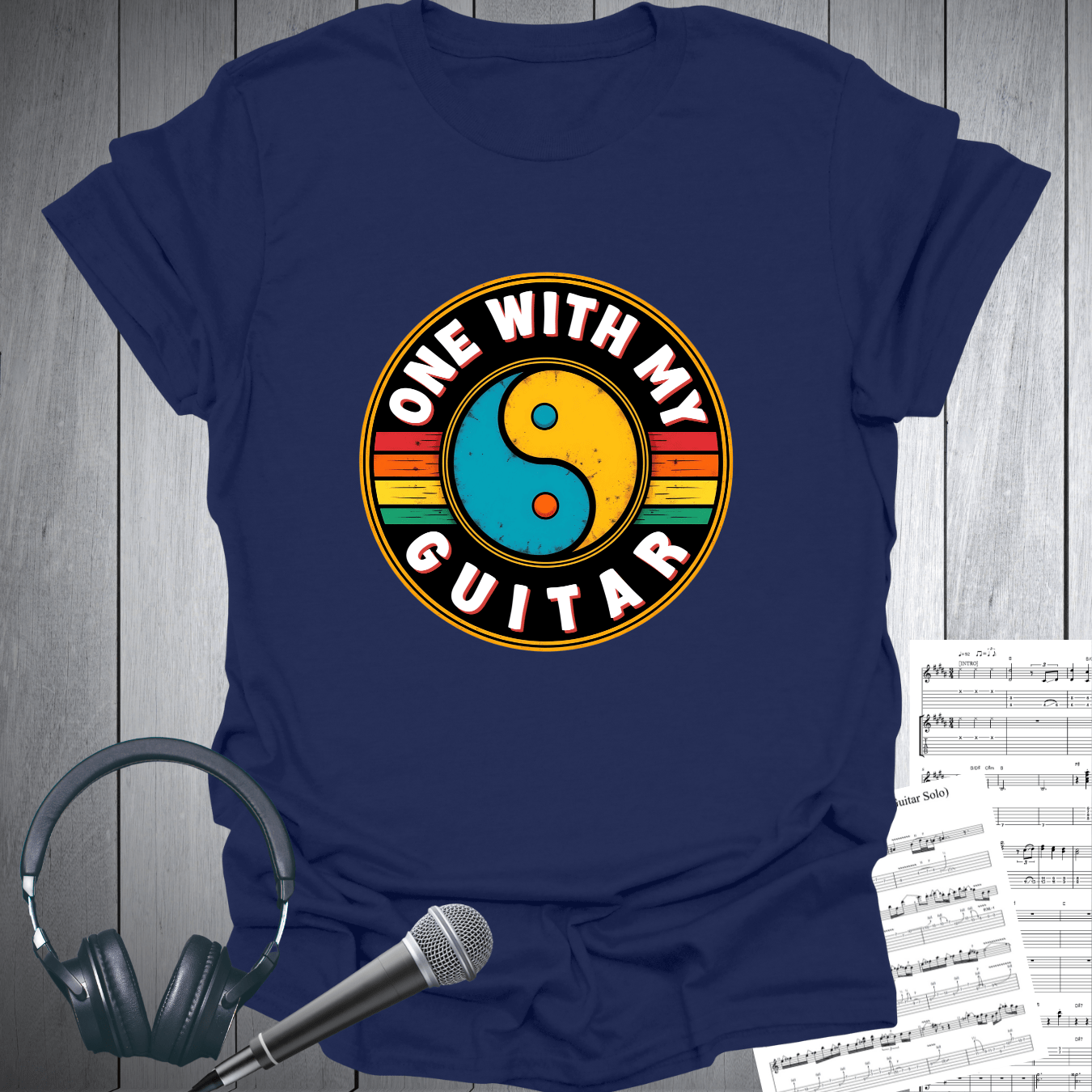 Zen Guitarist - One With My Guitar T-Shirt