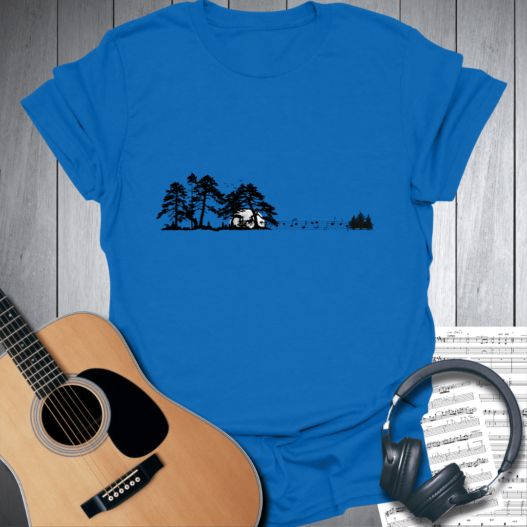 Printify T-Shirt Royal Blue / S 2. Forest Harmony Acoustic Guitar Tee T-Shirt