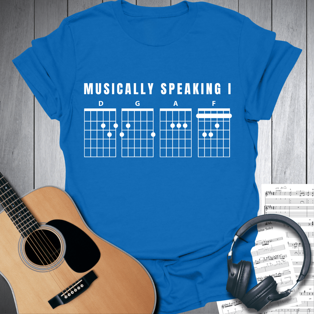 Printify T-Shirt Royal Blue / S Musically Speaking I DGAF T-Shirt