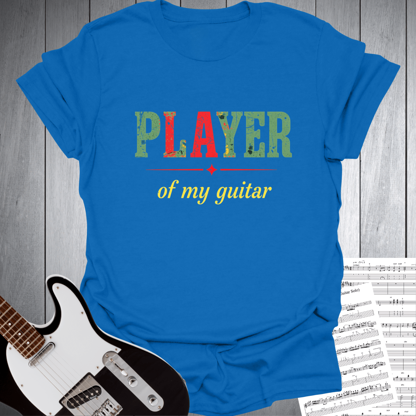 Printify T-Shirt Royal Blue / S Player of my Guitar T-Shirt