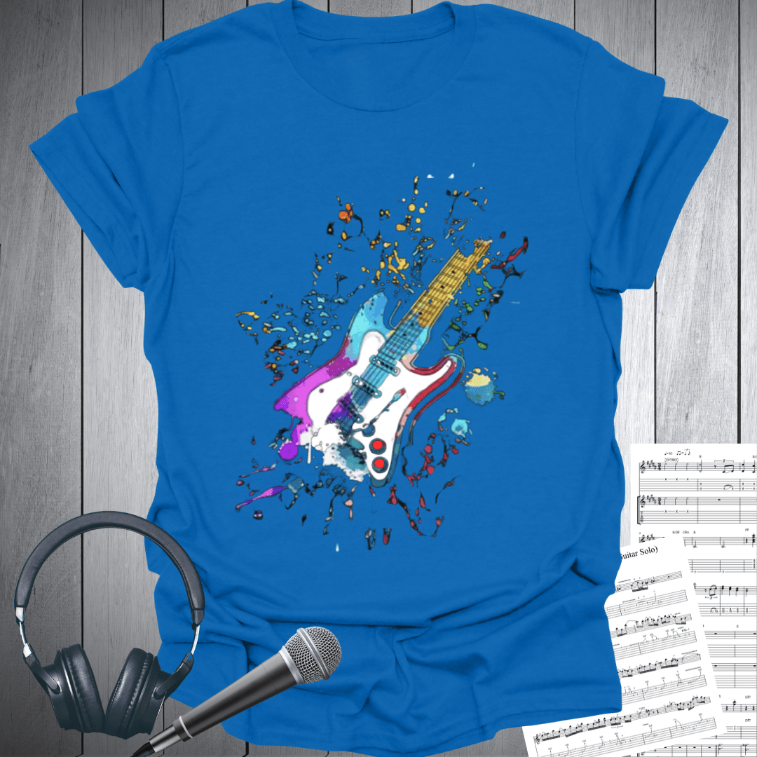 Printify T-Shirt Royal / S Abstract graphic electric guitar