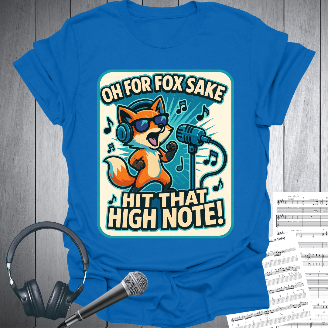 Printify T-Shirt Royal / S For Fox Sake Hit The High Note T Shirt