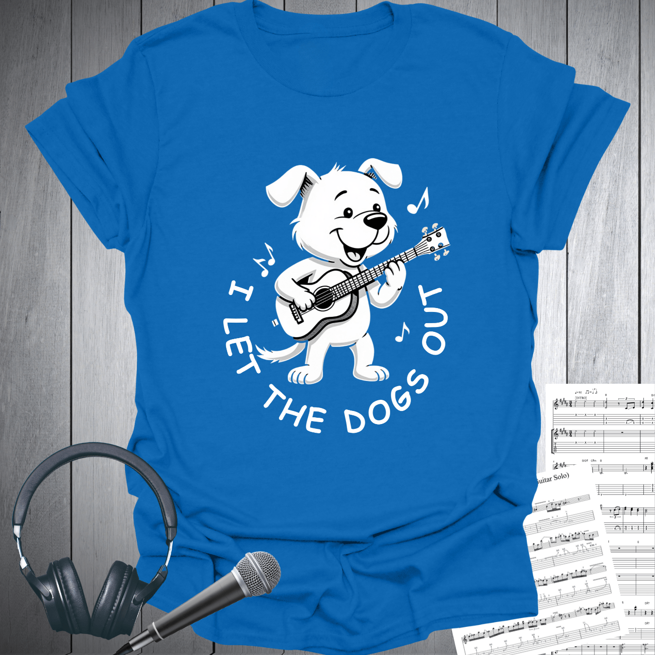 Printify T-Shirt Royal / S Funny Dog Themed T-Shirt - 'I Let the Dogs Out'