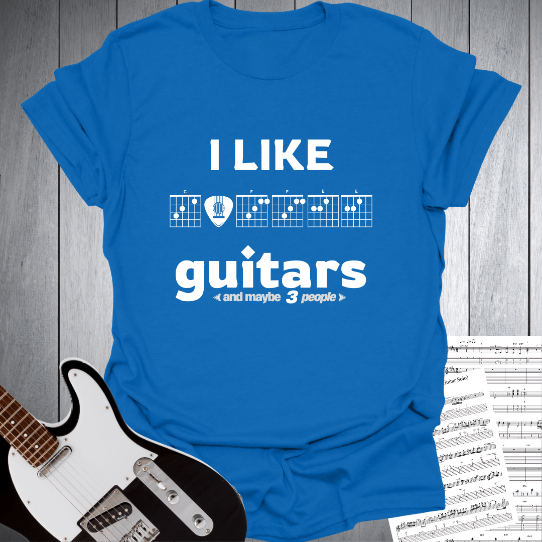 Guitars Coffee and 3 People T-Shirt