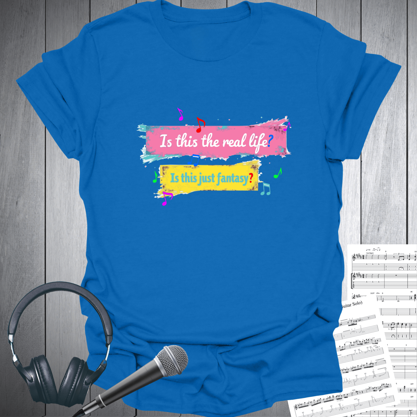 Printify T-Shirt Royal / S Is this the real life? Is this just fantasy? T-Shirt