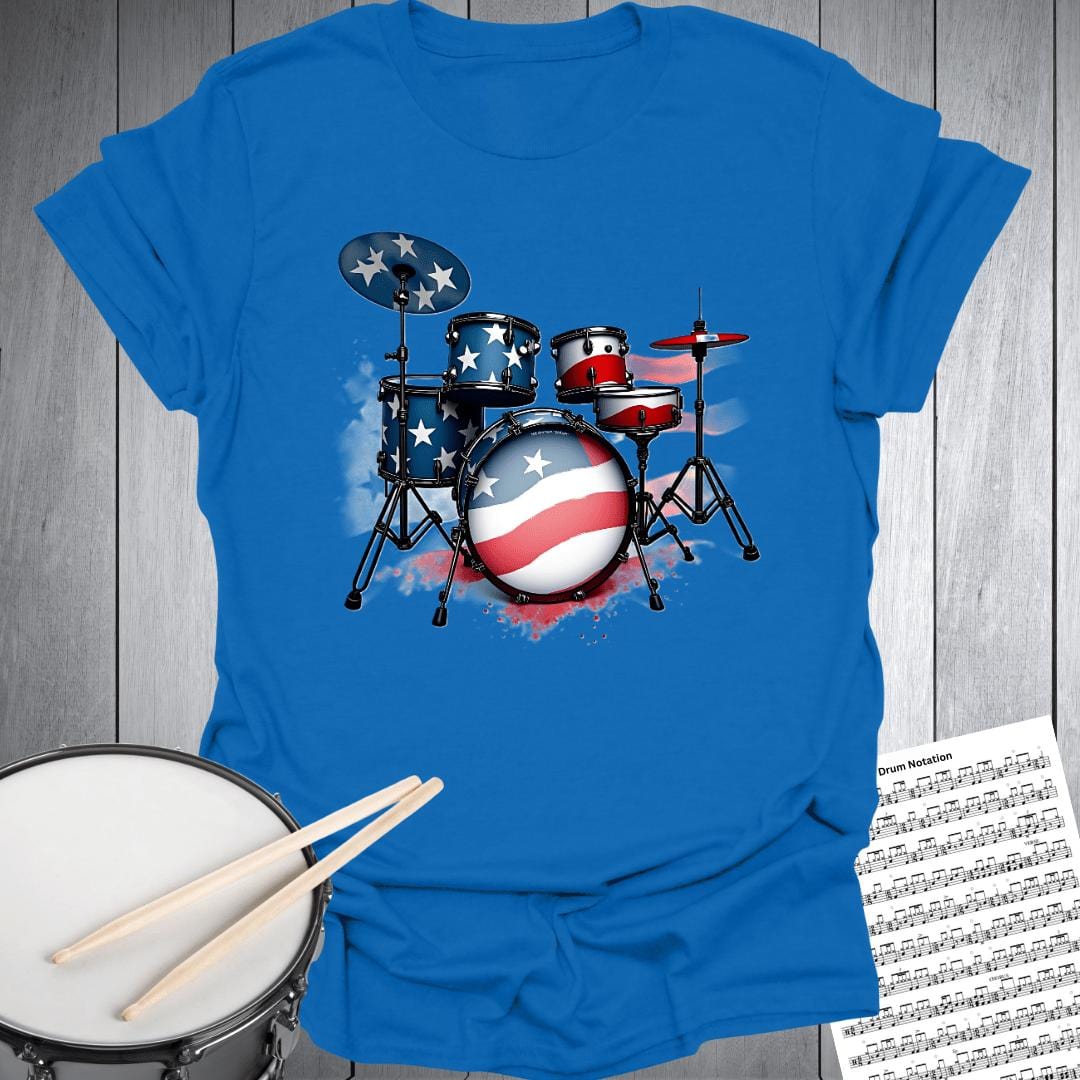 Printify T-Shirt Royal / S Patriot Dream Drums T-Shirt