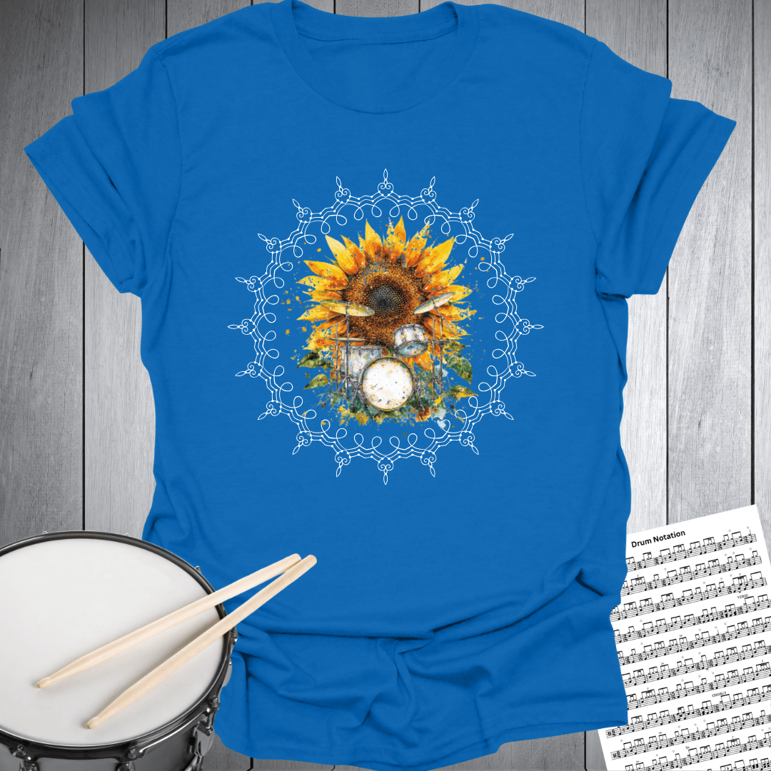 Sunflower Drummer Mandala T-Shirt