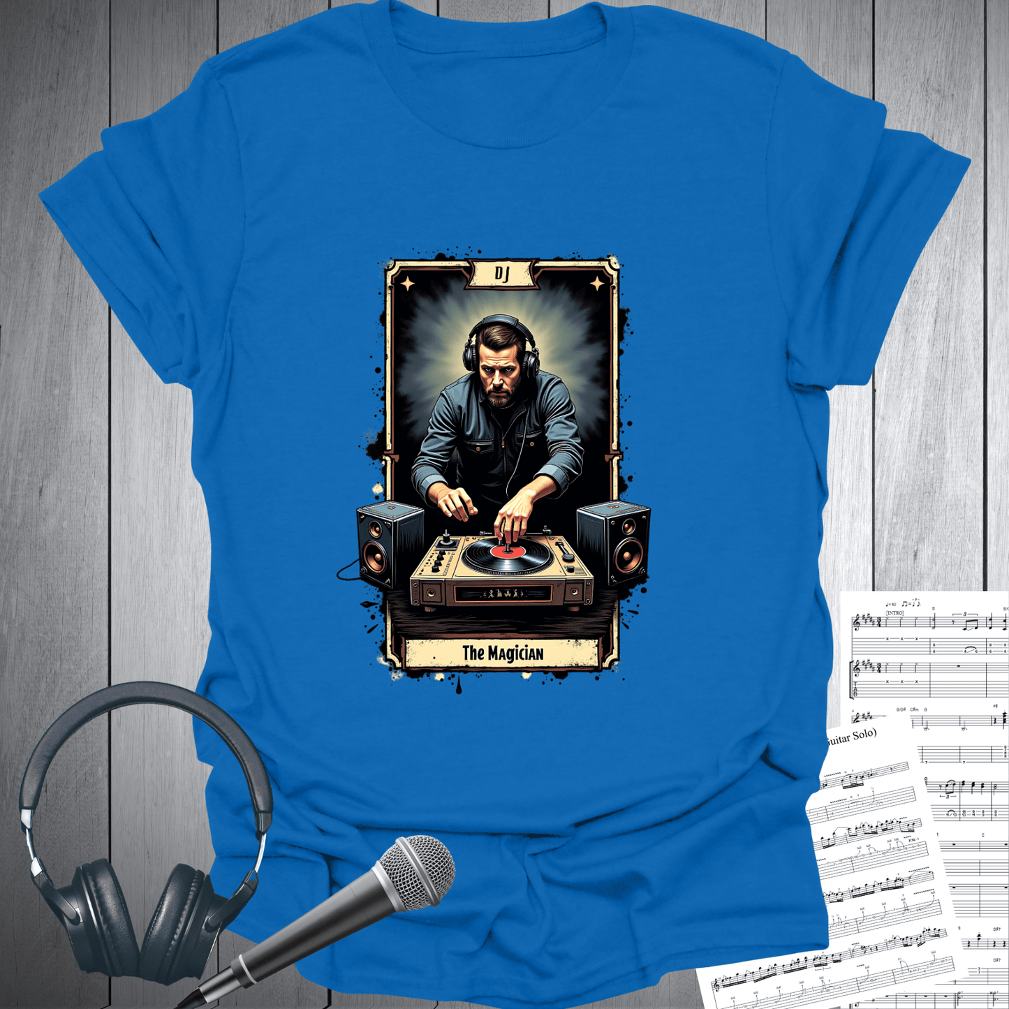 The Magician "Tarot Card Vibe" Vinyl DJ T-Shirt