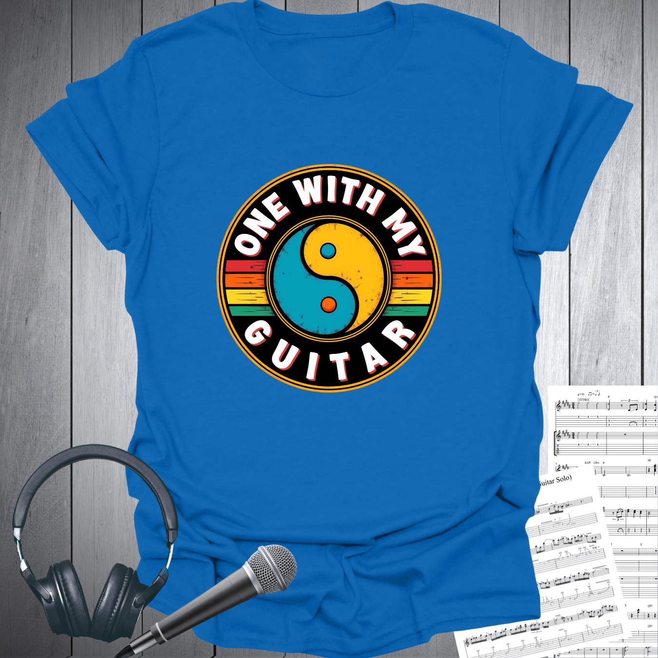 Zen Guitarist - One With My Guitar T-Shirt