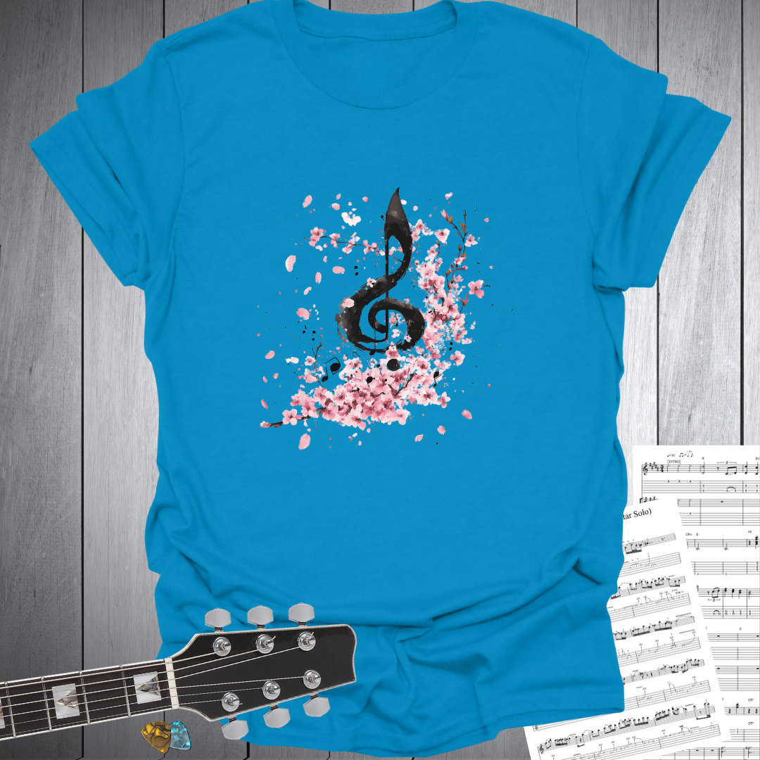 Cherry Blossom Harmony Note T-Shirt