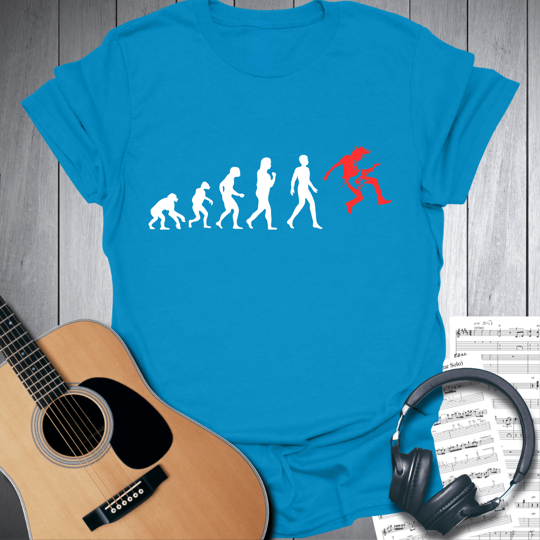 Printify T-Shirt Sapphire / S Rock Guitarist Evolution