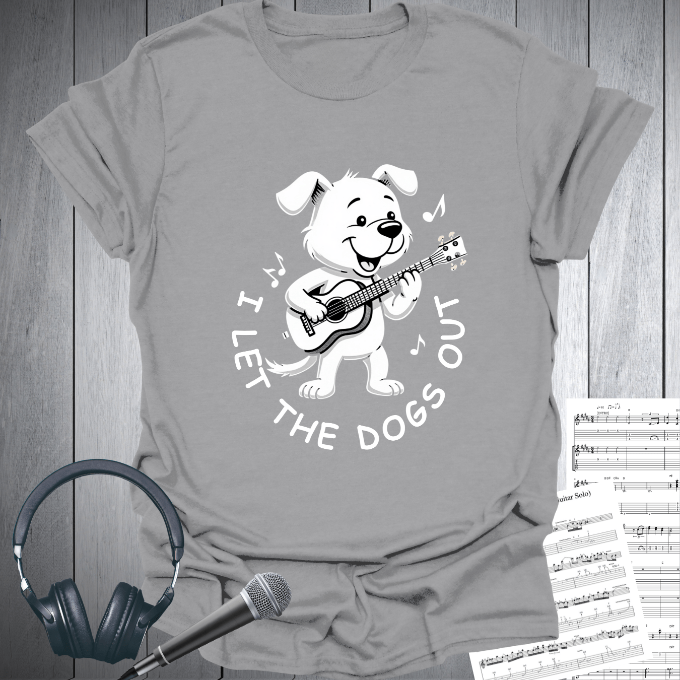 Printify T-Shirt Sport Grey / S Funny Dog Themed T-Shirt - 'I Let the Dogs Out'