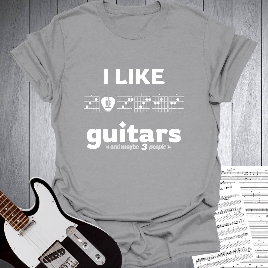 Guitars Coffee and 3 People T-Shirt