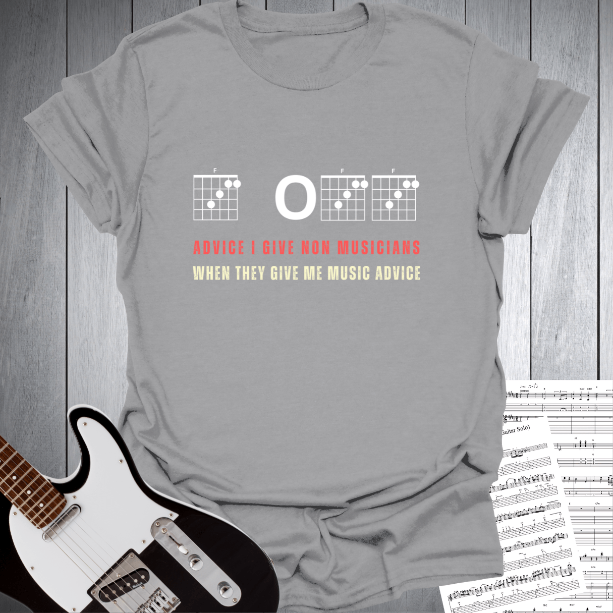 Musician's Advice F OFF Guitar Chords T-Shirt
