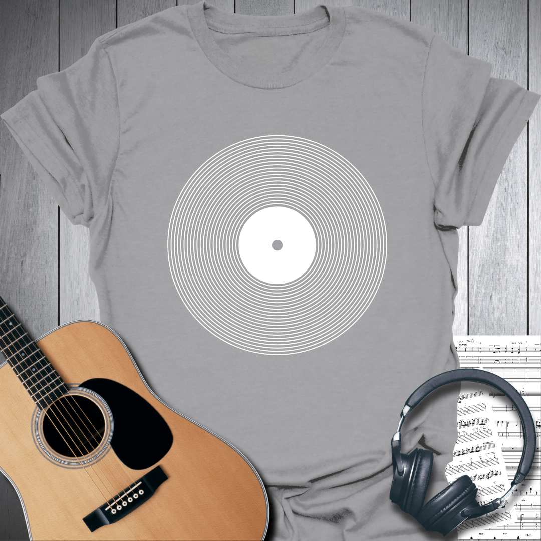 Printify T-Shirt Sport Grey / S Spiral Vinyl Record T-Shirt