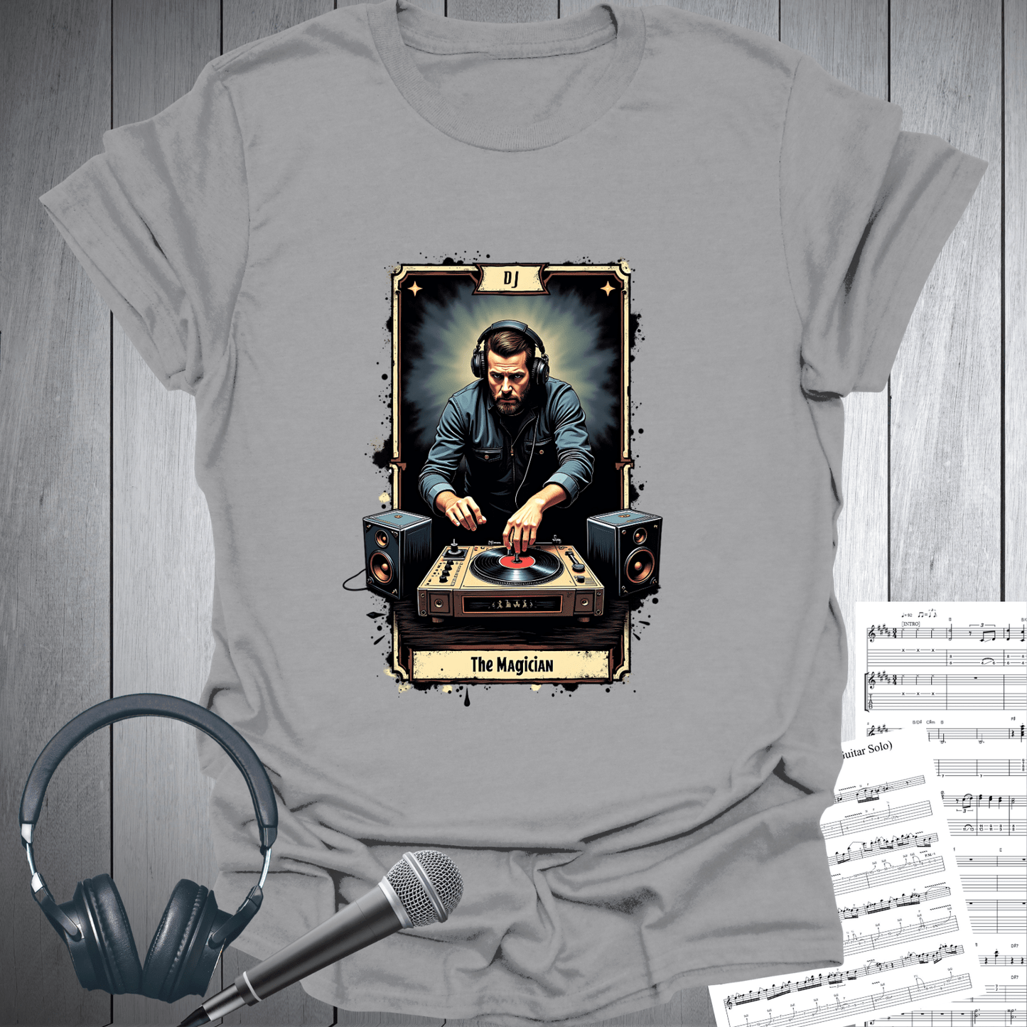 The Magician "Tarot Card Vibe" Vinyl DJ T-Shirt