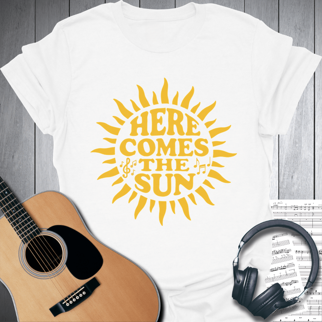 Printify T-Shirt White / S Sunny Vibes Here Comes the Sun T Shirt