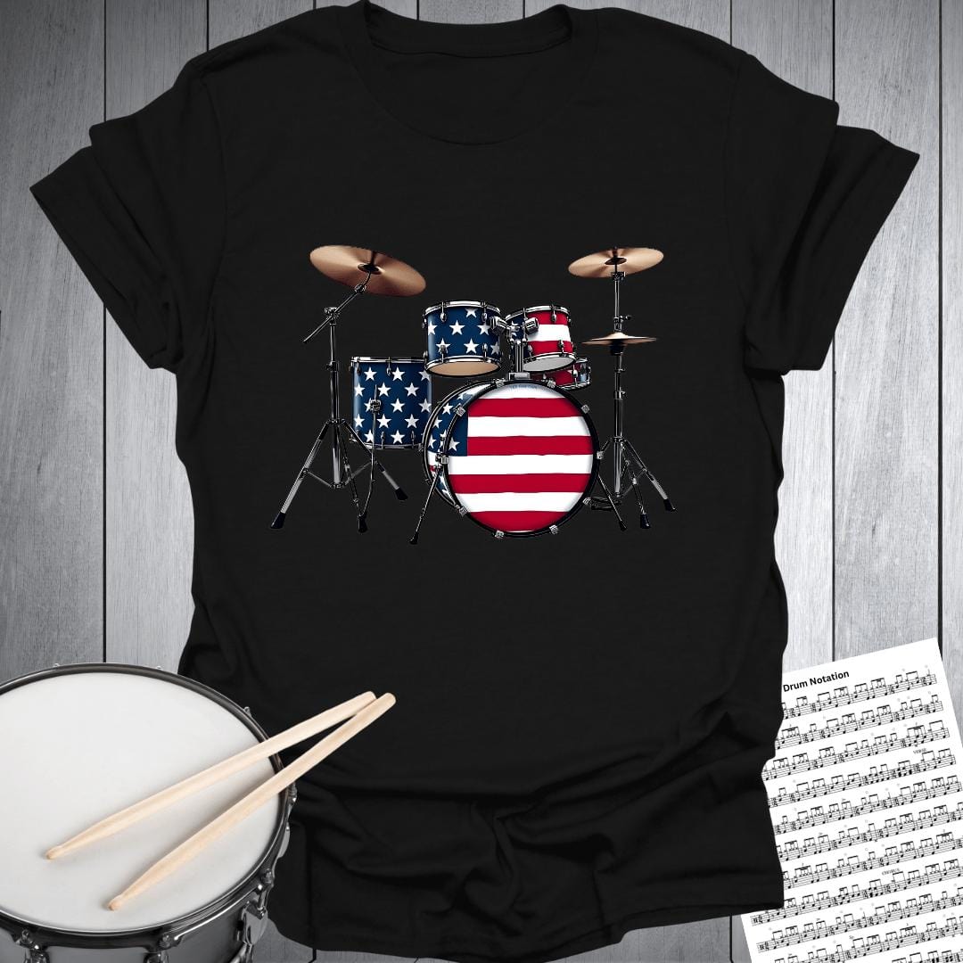 Printify T-Shirt Black / S American Drummers T-Shirt