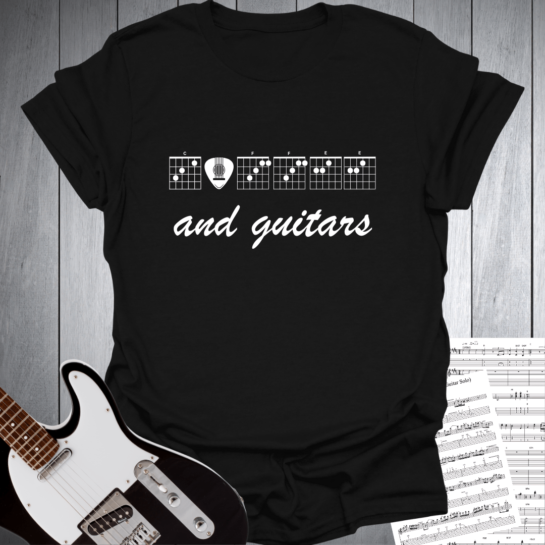 Coffee and Guitar Chords T Shirt