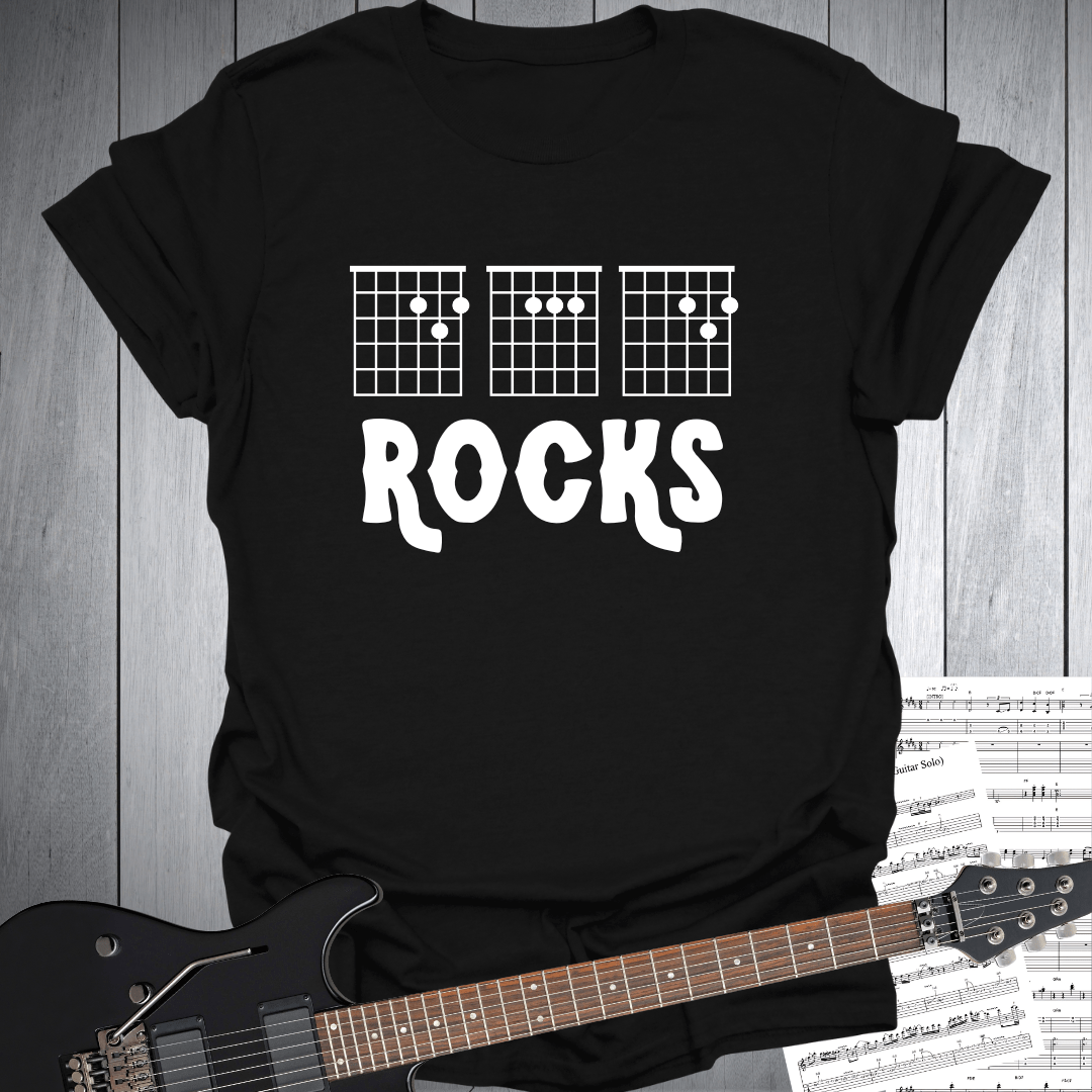 Guitar Chords D A D Rocks T-Shirt