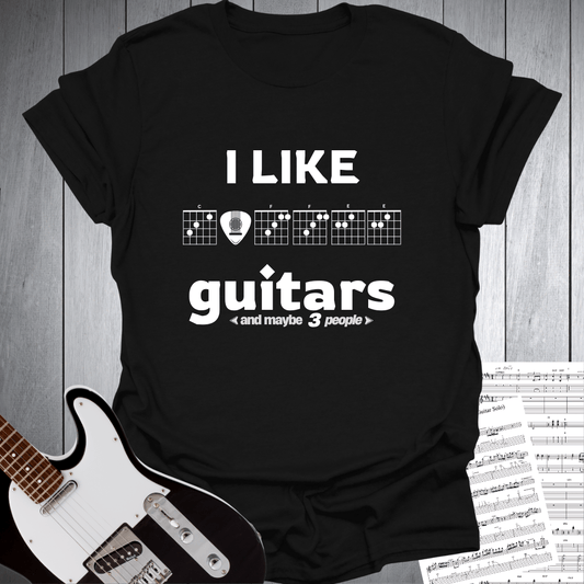 Guitars Coffee and 3 People T-Shirt