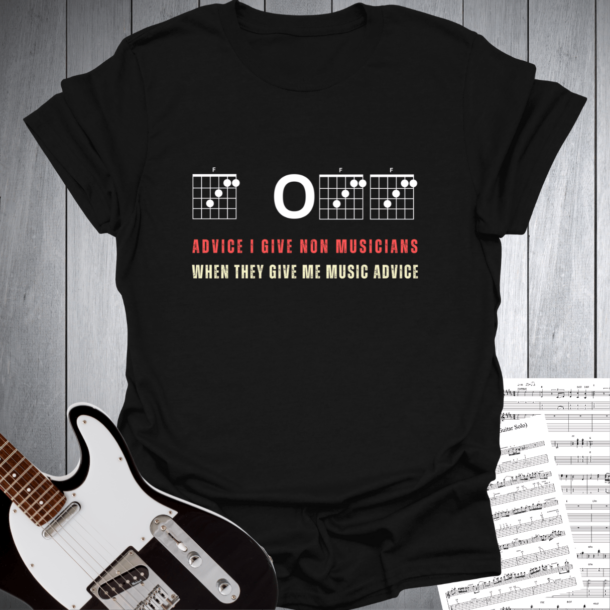 Musician's Advice F OFF Guitar Chords T-Shirt