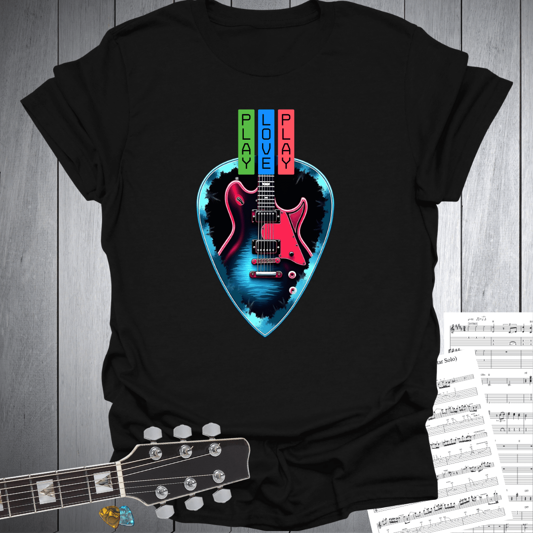 Play Love Guitar Pick T-Shirt