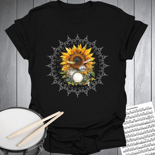 Sunflower Drummer Mandala T-Shirt