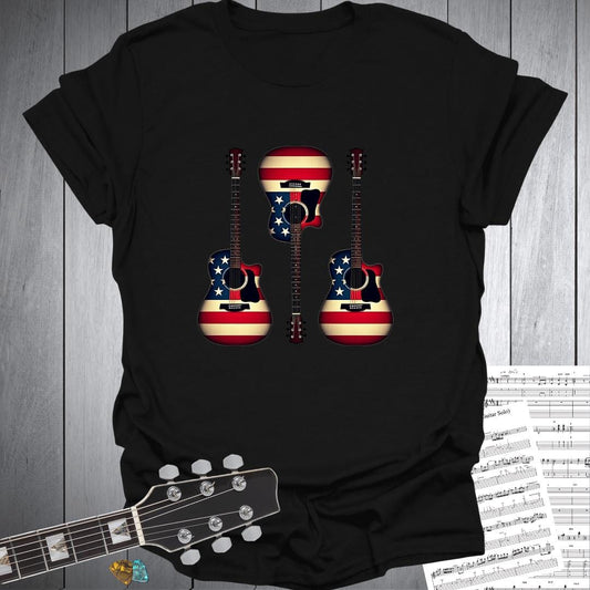 Printify T-Shirt Black / S Team USA Acoustic Patriots T-Shirt