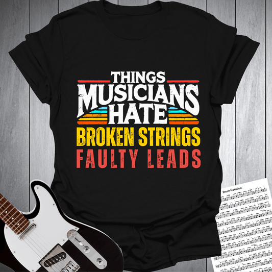 Printify T-Shirt Black / S Things Musicians Hate T-Shirt