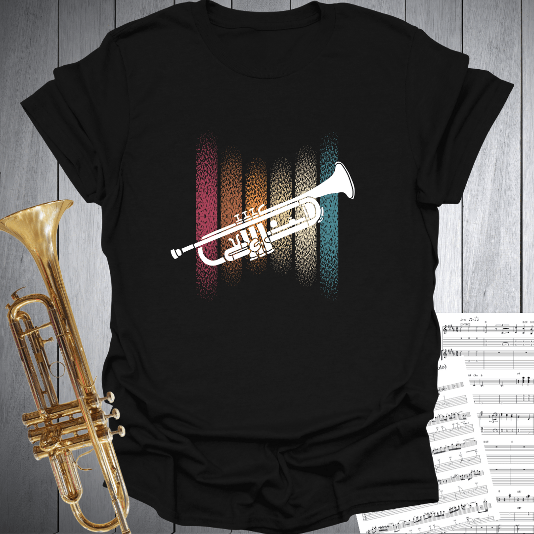Trumpet Retro Background T-Shirt