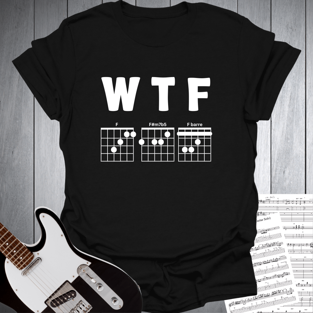 WTF - F Guitar Chords T-Shirt