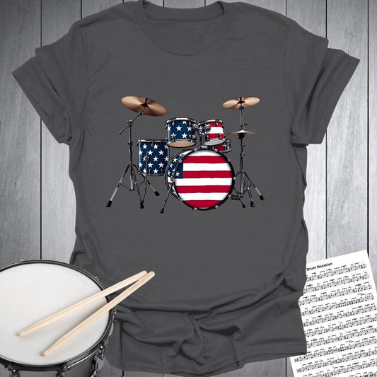 Printify T-Shirt Charcoal / S American Drummers T-Shirt