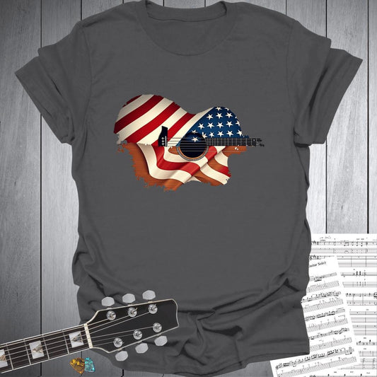 Printify T-Shirt Charcoal / S American Guitar Pride T-Shirt