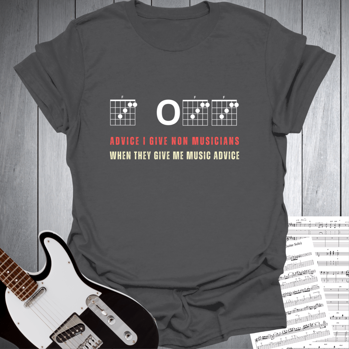 Musician's Advice F OFF Guitar Chords T-Shirt