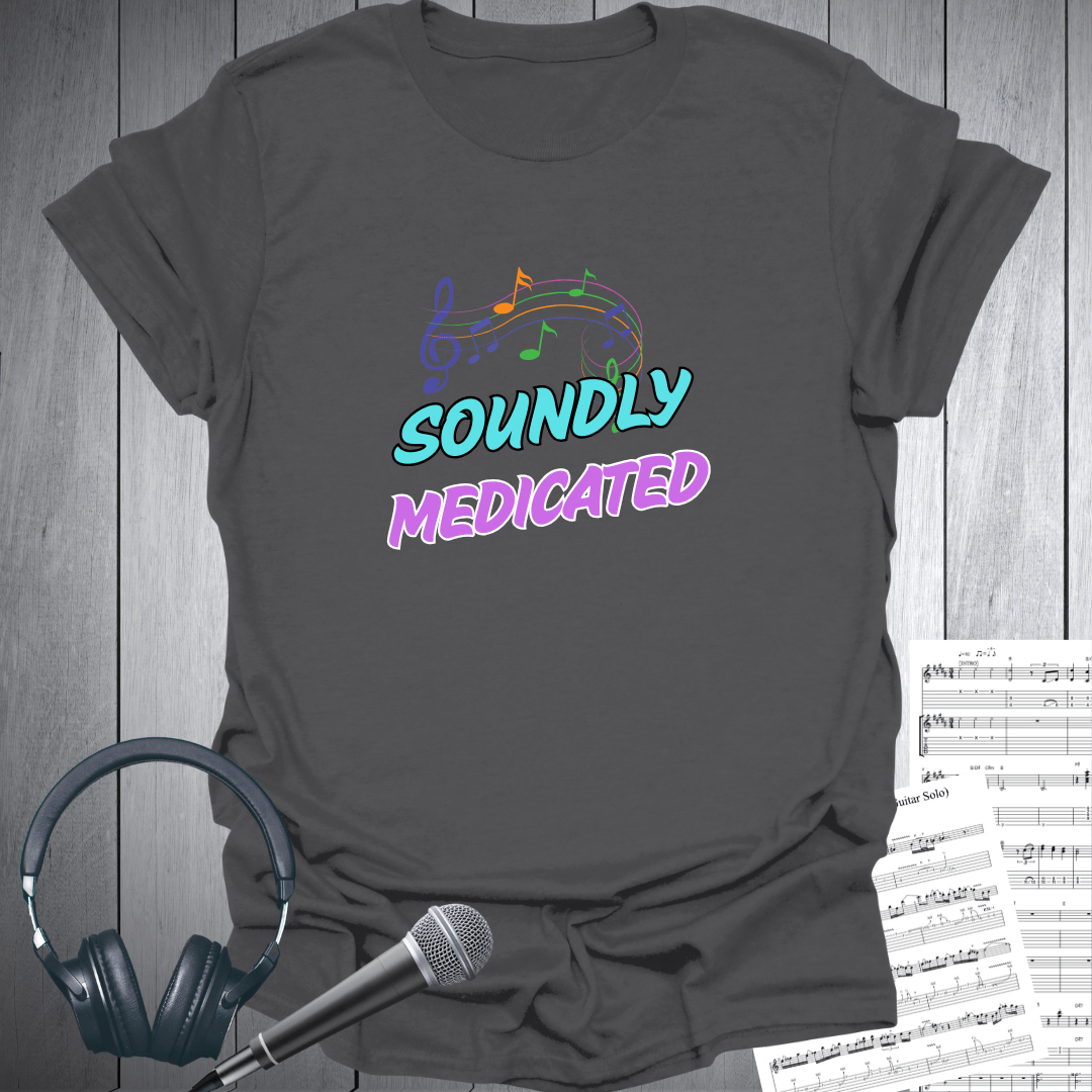 Soundly Medicated Music Themed T-Shirt