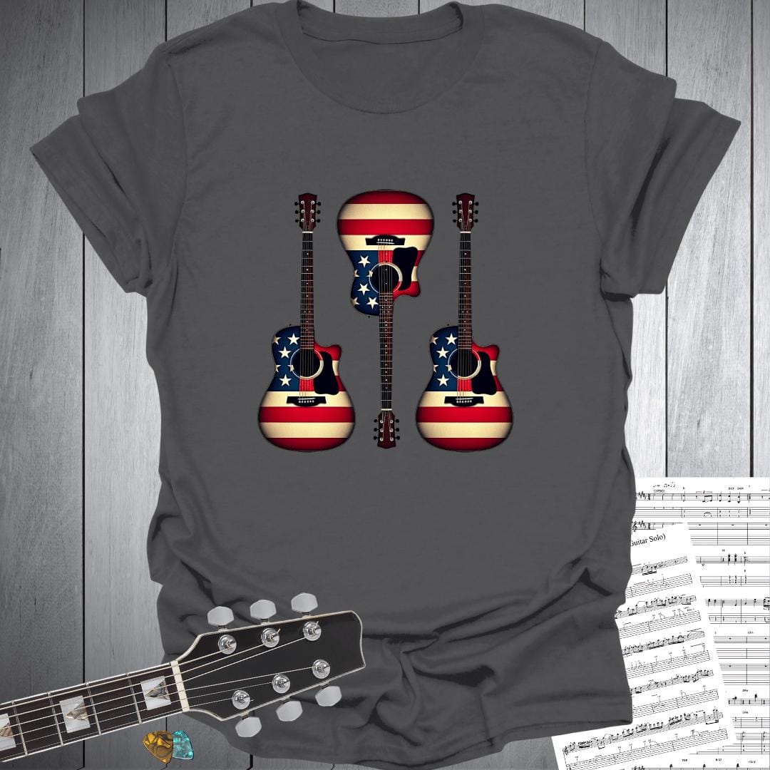 Printify T-Shirt Charcoal / S Team USA Acoustic Patriots T-Shirt